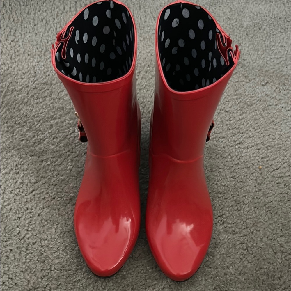 Kate Spade Red Winter Rain Boots